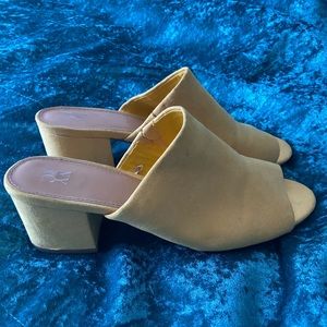 Yellow New York & Company Heeled Mule